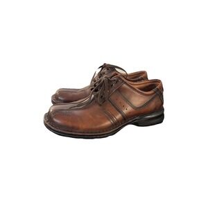 Clarks Touareg 70852 Men Dress Shoes 7M Brown Leather Bicycle Toe Lace Up Oxford